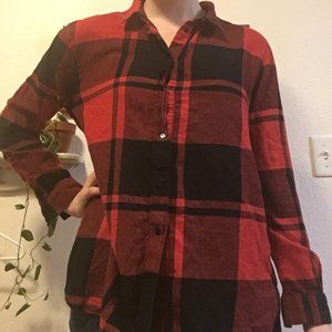 Basic Red Hipster Flannel